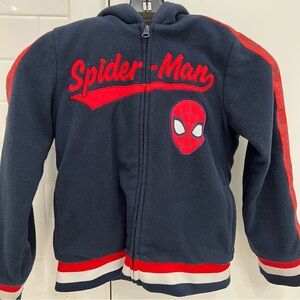 Child’s size 7 Spider-Man Fleece Jacket in Navy and Red
